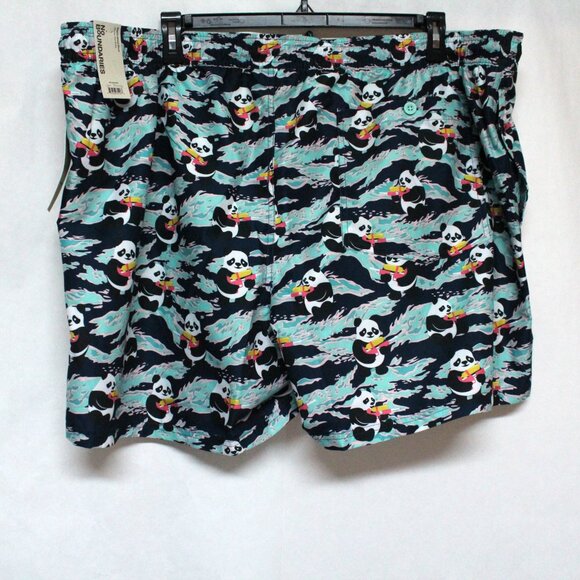 Men's No Boundaries 3XL 48-50 Above The Knee Panda Graphic Swim Shorts - Picture 2 of 14